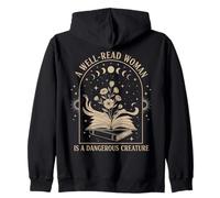 A Well-Read Woman Gothic Reader Feminist Empowerment Zip Hoodie