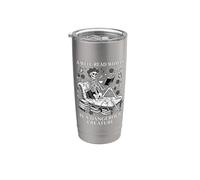 A Well Read Woman is A Dangerous Creature Skeleton Book Stainless Steel Insulated Tumbler