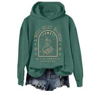 A Well Read Women Is A Dangerous Creature Bookish Librarian Hoodie, Book Sweatshirt, Bookish Hoodie Green