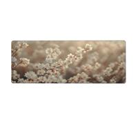 A White Bouquet Facing The Sunfloral Print Mousepad Laptop Keyboard Mat Large Mouse Pad With Stitched Edges Long Non-Slip Rubber Base Spring Desk Pad For Office Home Desk Decor, 31.5" X 11.8"