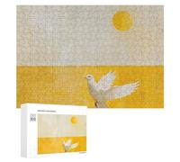 A White Dove Flies by Jigsaw Puzzle Challenging Fun Puzzle Wooden Jigsaw Puzzles for Adults Families 300 PCS