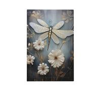 A White Dragonfly in Bloom Printed Switch Coversâ€“Single and Double Socket Wall Plates,for Light Switches, Electrical Panels
