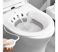 A - White&gray Foldable Hanging Toilet Sitz Bath For Postpartum Hemorrhoids Patients Healing