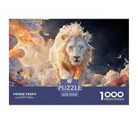 A White Wild Beast with Blue Eyes 1000 Piece Eco-friendly Paper Jigsaw Puzzles Kitten Vibrant Imagery Creative Game Puzzles As Home Decoration70x50cm/1000pcs