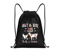 A Who Loves Goats Chickens Sports Backpack String Stylish Gym Sack Backpack Lightweight Sport Gym String Bag For School Yoga Shopping 39X46Cm