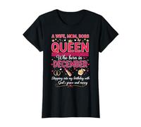 A Wife Mom Boss Queen Stepping into My December Birthday T-Shirt