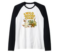 A Wild Goose Chase - Goose, Bigfoot, Alien & Soldier Idiom Raglan Baseball Tee