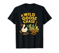 A Wild Goose Chase - Goose, Bigfoot, Alien & Soldier Idiom T-Shirt