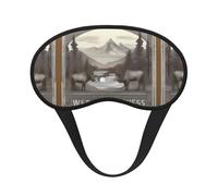 a Wild Journeys Print Blackout Sleep Mask - Contoured Cup Eye Cover, Perfect for Travel, Meditation, and Nighttime Use