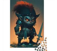 A Wise Elf Magical Goblin1 500 Pieces Jigsaw Puzzles for Adults Creative Rectangular Jigsaw Gift Wooden Puzzles Game Brain Teasers Toy 500pcs (52x38cm)