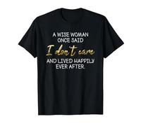 A Wise Woman, Funny Sarcastic Humor Slogan for Women T-Shirt, Men, Black, Small
