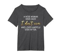 A Wise Woman, Funny Sarcastic Humor Slogan for Women T-Shirt, Women's Plus, Dark Heather Grey, 3X