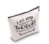 A Wise Woman Once Said, Fuck This Shit, and She Lived Happily Ever After Makeup Bag Gift for Female, Women-Makeup Travel Case Retirement Gift (U.Fuck Shit)