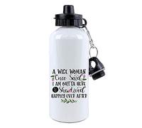 A wise woman once said I'm out of here funny Present for colleagues, Friends, Coworker, Office Leaving gifts for her, women, 500 ml Aluminium Water Bottle.