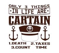 a with a Quote from The Movie Captain and The Words Life are Certain Wall Decals 54.6x58.2cm Self Adhesive Coffee