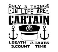 a with a Quote from The Movie Captain and The Words Life are Certain Wall Decals 67.2x71.7cm Personalized Customization Black