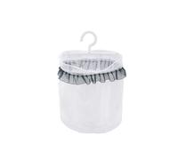 (a-With lace) Wall Hanging Laundry Storage Net Dirty Clothes Sundries Foldable Organizer Basket Bathroom Storage Bag Fruits Vegetable Mesh Bag