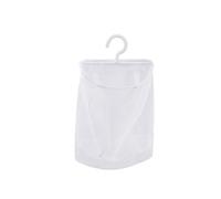 (a-Without lace) Wall Hanging Laundry Storage Net Dirty Clothes Sundries Foldable Organizer Basket Bathroom Storage Bag Fruits Vegetable Mesh Bag