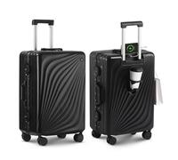 A Wodtip 20 Inch Carry-on with USB Port & TSA lock, Expandable Carry on Airline Approved Top Opening Luggage Durable Suitcase Lightweight Hardside Luggage, Travel Carry On with 360° Double Spinner