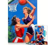 A Woman Basketball Game Jigsaw Puzzles for Adults1000 Pieces DownTime Game Calm Daily Fun Challenge Nice Art (38x26cm)