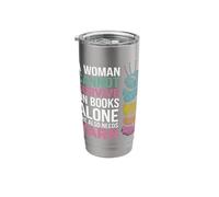 A Woman Cannot Survive On Books Alone She Also Needs Yarn Stainless Steel Insulated Tumbler