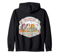 A Woman Cannot Survive On Quilting Alone Funny Quilter Cats Zip Hoodie