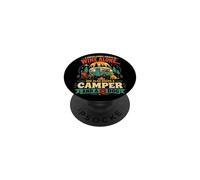 A Woman Cannot Survive On Wine Alone Funny Camper and a Dog PopSockets Adhesive PopGrip
