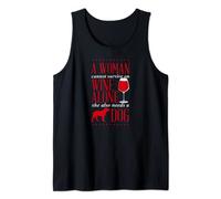 A Woman Cannot Survive On Wine Alone She Also Needs A Dog Tank Top