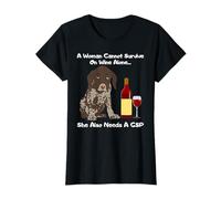 A Woman Cannot Survive On Wine Alone She Also Needs A GSP T-Shirt