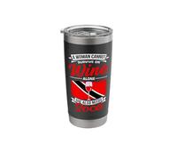 A Woman Cannot Survive On Wine Alone Soca Lover Stainless Steel Insulated Tumbler
