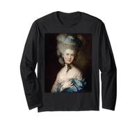 A Woman in Blue Thomas Gainsborough Rococo Art Painting Long Sleeve T-Shirt
