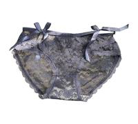 A Woman Is Looking For Pair Of Exquisite And Underpants With Double Bow Hollowed Out Fragmented Pattern Lace Trim Underwear Women No Show