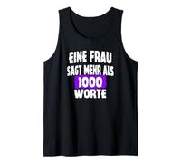A Woman Says More Than 1000 Words, Fun Slogan Saying Tank Top