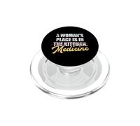 A Woman's Place Is In Medicine Kitchen Vintage Doctor PhD PopSockets PopGrip for MagSafe