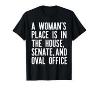 A Woman's Place is in THE House Senate & Oval Office Meme Value Graphic T-Shirt, Men, Black, L