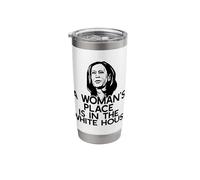 A Woman's Place is in THE White House Kamala Harris Meme Stainless Steel Insulated Tumbler