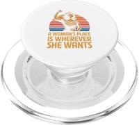 A Woman's Place Is Wherever She Wants Feminist Power PopSockets PopGrip for MagSafe