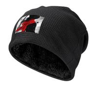 A Women in Red Scarf Paris Eiffel Tower Beanie Hats Winter Warm Skull Pullover Cap Cozy Knit Cap for Men And Women Gifts