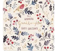 A Wonderful Granddaughter Festive Robin Christmas Card Xmas Greeting Cards X13913IW