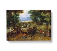A Woodland Road With Travellers By Pieter Bruegel The Elder Classic Painting Canvas Wall Art Print Ready to Hang, Framed Picture for Living Room Bedroom Home Office Décor, 60x40 cm (24x16 Inch)