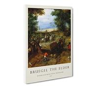 A Woodland Road With Travellers By Pieter Bruegel The Elder Exhibition Museum Painting Canvas Wall Art Print Ready to Hang, Framed Picture for Living Room Home Office Décor, 24x16 Inch (60x40 cm)