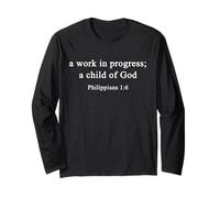 A Work in Progress Philippians 1:6 Christian Faith T-Shirt Long Sleeve T-Shirt