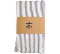 A world of craft - ECO THINSTRIPE Table Cloth 140x250 cm, White/Black - Black