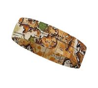 A Worn-Out World Map Headbands for Women & Men Sports Headband, Fits All Head Sizes, Ultra Absorbent & Non-Slip Sweatband for Running, Yoga, Gym