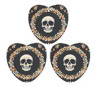 A Wreath Skeleton Car Air Freshener, 3 Pcs Love form Hanging Air Freshener Cards, Long Lasting Fragrance Scented Cards for Car, Home, Office Gray-style