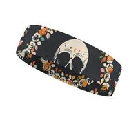 A Wreath Skeleton Headbands for Women & Men Sports Headband, Fits All Head Sizes, Ultra Absorbent & Non-Slip Sweatband for Running, Yoga, Gym