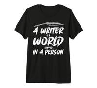 A Writer is A World Trapped in A Person Book Writing Author Premium T-Shirt