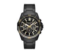 A|X Armani Exchange Dive-Inspired Sports Watch for Men with Stainless Steel or Silicone Band, Black/Gold Accents, Modern