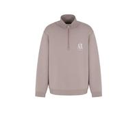 Armani Exchange Mens Embroidered A|X Logo 1/4 Zip Sweatshirt Colour: Driftwood U6107, Size: XL