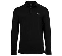 Long-Sleeve Polo with Hidden Buttons - male - Armani Exchange - Polo Shirts - Black - 2XL - Tops 2XL